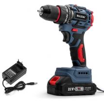 Tonchean - Perceuse-visseuse sans fil 21V, visseuse sans fil avec 1 batterie, adaptée au bricolage