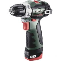 Perceuse-visseuse sans fil Metabo PowerMaxx bs bl 601721500 12 v 2 Ah Li-Ion + 2 batteries