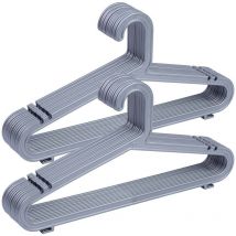 Percha de plastico plata pack de 24 unidades 39.50x0.30x20.60h cm