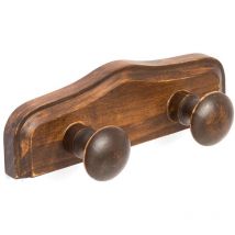 Metaform - Percha doble perchero 2 ganchos de madera estilo arte pobre mod. Mathilde