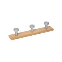 Percha madera 3P cromo b.haya
