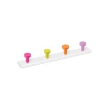Percha madera 4P colores b.bca