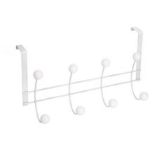 Percha sobrepuerta blanca 8 bolas haya blancas Nesu