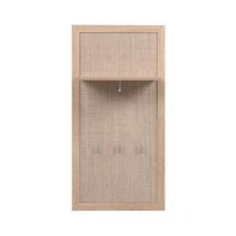 Perchero 55x110 cm roble claro con un estante y un gancho - Agrigento