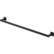 Perchero de Pared 110x12 cm Negro de Acero Inoxidable para Vestidor o Armario Barra de Almacenamiento hasta 50kg Perchero para Ropa Toallas o