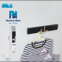 Perchero de pared especial Nueva Idea en color negro 35 x 5 cm