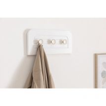Perchero de Pared Jolly, MDF, Blanco, 45x3x20 cm