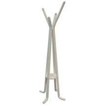 Vacchetti - Perchero de pie de madera blanca con 4 brazos 50x180cm