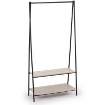 ADI - perchero c/bald negro melamina moa - 80X40X160