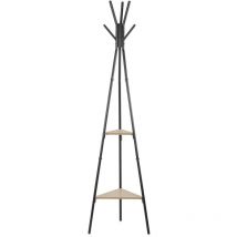 Perchero pie negro melamina moa - 50X50X180