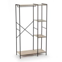 ADI - perchero c/est negro melamina moa - 90X40X165