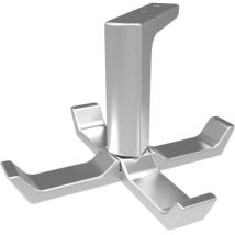Hermeta - Perchero de techo 0201 cuádruple A.83mm alu.silver.elox.H.55mm