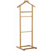 Wadiga - Perchero galán de Noche Beige de Madera de 48x36x107 cm