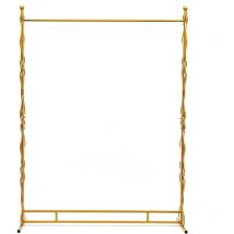 Gojoy - Perchero, perchero dorado de metal independiente, perchero cuadrado para exhibir vestidos, vestidos de boda y de noche (205 x 150 cm)