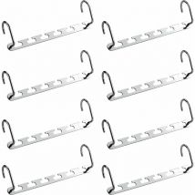 Kueatily - percheros con perchas múltiples, soporte para perchas que ahorran espacio para vestidor, organizador de perchas mágicas de metal,