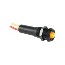 Perel 139221 lámpara led de señal, 24 v, carcasa negro abs, Amarillo
