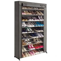 Armoire à chaussures pour 50 paires, équipée de fermetures fermeture auto-agrippante et à glissière pour une protection optimale contre la poussière