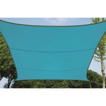 Perel - Sonnensegel Quadratisch Blau 3,6 x 3,6m - Sonnenschutz für Terrasse & Balkon