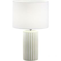 Perenz – Keramik-Tischlampe Beige, Ø28 H46 cm, E27 max 60W – ohne Leuchtmittel