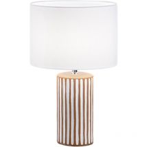 Perenz – Keramik-Tischlampe Braun, Ø28 H46 cm, E27 max 60W – ohne Leuchtmittel