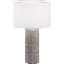 Perenz – Keramik-Tischlampe Grau, Ø32 H53 cm, E27 max 60W – ohne Leuchtmittel