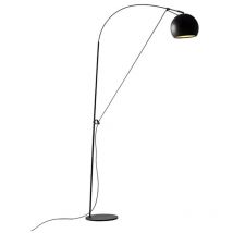 Perenz – Metall-Stehleuchte Schwarz Ø30 cm, höhenverstellbar bis 274 cm