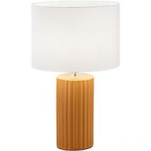 Perenz – Tischlampe Keramik Orange, Ø28 H46 cm, E27 max 60W – ohne Leuchtmittel