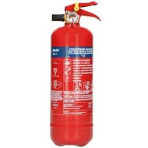 Alecto Pulverlöscher 1 kg – Feuerlöscher für feste, flüssige Stoffe und Gase – Hochwertiger Brandschutz