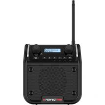 Dabpro Radio de chantier dab+, fm aux, Bluetooth résistant aux coups, protégé contre les projections d'eau, étanche à la poussière no Y160902