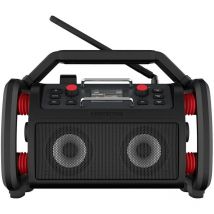 PerfectPro RockPro Radio de chantier DAB+, FM AUX, Bluetooth, USB fonction de charge de la batterie, protégé contre les projections d'eau, étanche