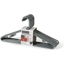 Attaccapanni in plastica 8 pezzi – Grigio – 415 mm x 205 mm – Perfetto