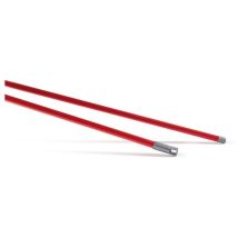 Manico per Scopa in Metallo Verniciato 130 cm – Colore Rosso – Diametro 2,1 cm – Perfetto