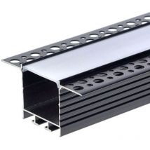 Optonica - Perfil 2m para Enduct Black White Diffuser para Ruban led