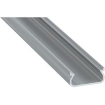 Perfíl Aluminio kimera-orre Anodizado Plata con Difusor Opal y Tapones 2,02M