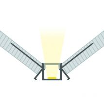 Efectoled - Perfil de Aluminio Integración en Escayola/Pladur con Tapa Continua para Esquina Interior Tira led hasta 9 mm Aluminio 6 m Transparente