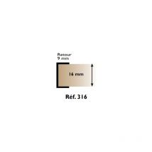 Perfil de canto u 316 Prunier 16 mm x 2,60 m - blanco - RIBP316