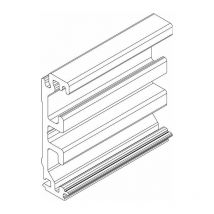 Geze - Perfil de compensación de marco, aluminio, aspecto acero inoxidable, L.1650mm Levolan 60/120