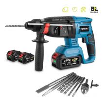 Perforateur-burineur SDS-Max 850W - 26mm perforateur burineur sans fil - avec batterie et chageur + kit d'accessoires