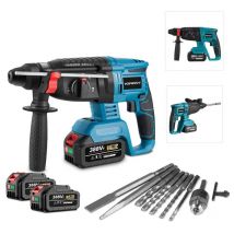 Onevan - Perforatori tassellatori 26mm max 850W Martello tassellatore sds con 2 Batterie + 10 Accessorio
