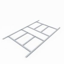 Fundamentbodenrahmen für Gerätehaus 'Köln ii 86', 'Düsseldorf ii 86', 'Dresden ii 86', aluminium blank, 162 x 226 x 2,6 cm - Pergart