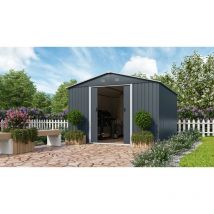 Gerätehaus 'Dresden ii 1012', schwarz, 10,33 m² - Pergart