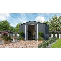 Gerätehaus 'Dresden ii 108', schwarz, 6,58 m² - Pergart