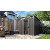 Gerätehaus 'Lüttich 84', anthrazit matt, 3,14 m² - Pergart