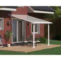 Palram – 704216 – Pergola Olympia 9.1m² blanche – Aluminium, Polycarbonate, Résistante aux intempéries – Jardin piscine