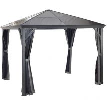 Aluminium Pavillon Gazebo Verona 10x10 incl. moustiquaire - Sojag