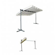 Pergola in Acciaio a Baldacchino 250x350x220 con Telo Estendibile e Pieghevole