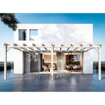MADERLAND Pergola en bois adossée - modèle SEVILLA - 600 x 400 cm