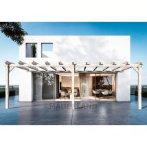Maderland - Pergola en bois adossée - modèle sevilla - 500 x 500 cm