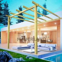 Maderland - Pérgola de Madera Maciza Adosada Huesca ( ) - 420 x 420 cm