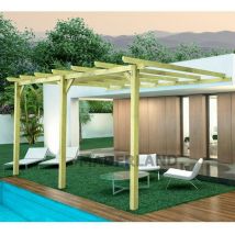 Pérgola de Madera Maciza Adosada Oviedo (Maderland) - 600 x 300 cm